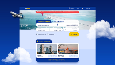 Concept Airline Website UI airline flight plane ticket ui userinterface webdesign website