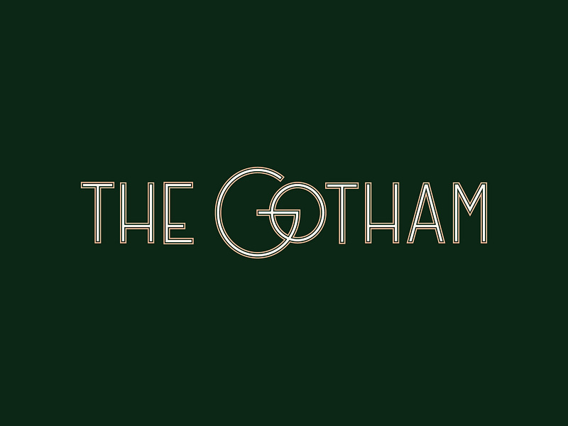 The Gotham - logotype artdeco brand identity hotel lettering logotype luxury luxury hotels branding
