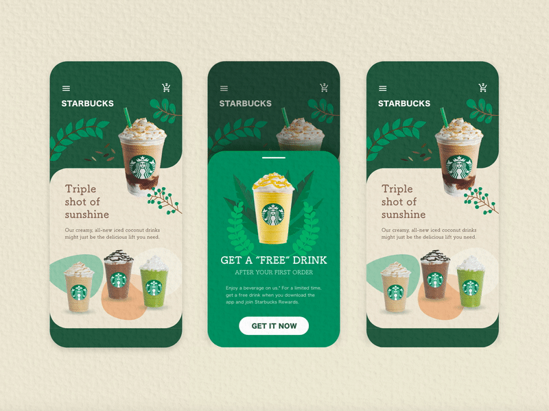 Daily UI - 007. PopUp 100 challenge 100 ui challenge aftereffect aftereffects daily ui daily ui challenge design overlay popup redesign starbucks uxui uxuidesign