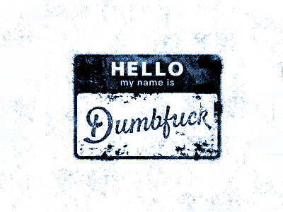 Hello My Name Is badge design typography