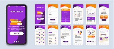 Mobile App UI app graphic graphic design illustration typography ui ux vector