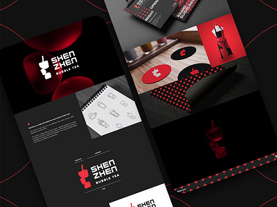 Shenzhen Bubble Tea - Full Project black brand design brand identity branding bubble tea design logo logo design red