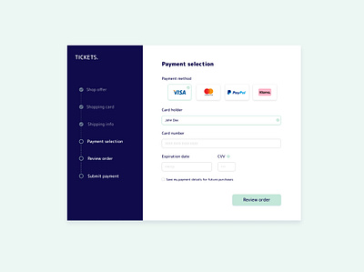 Credit card checkout dailyui002 ui