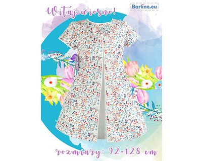 Facebook post idea - ecommerce banner branding children cute dress ecommerce facebook facebook post facebook post design floral design flowers flowery girlish illustration spring watercolor watercolour