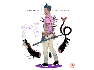 Losing Touch artwork character design color comic commission design digital illustration drawing illustration lineart procreate