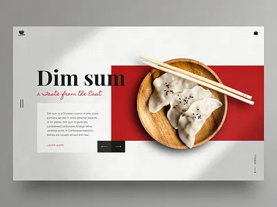 Chinese food website design app design chinese food clean ui dim sum hero image homepage landingpage ui uidesign ux webdesign
