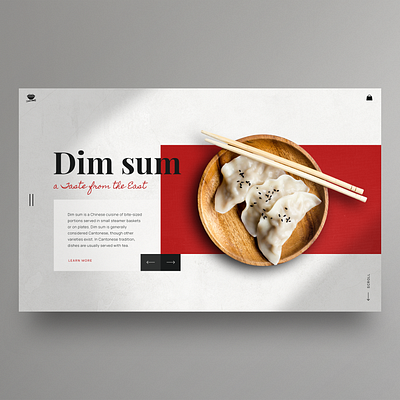 Chinese food website design app design chinese food clean ui dim sum hero image homepage landingpage ui uidesign ux webdesign