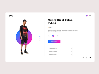 ECG animation cloths colors design ecommerce minimal product tshirt ui uidesign ux website