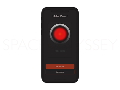 HAL 9000 application aspaceodyssey hal9000 mobile ui uiux