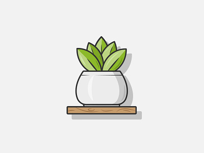 Potted Plant design flat illustration plant potted plant