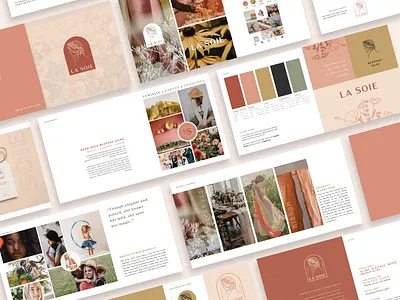 Brand Guide | La Soie brand guide branding branding and identity design layout logo typography vector