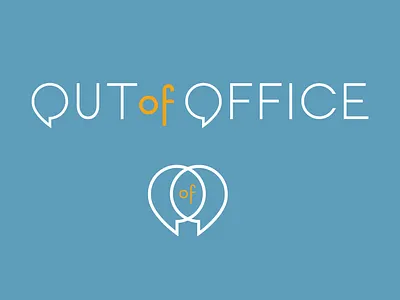 Out of Office blue branding branding design chat chat bubble logo logo design logos logotype office out of office podcast podcast logo quotation marks quote yellow