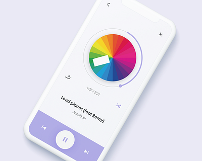 Music app interface design flat icon minimalist music music player typography ui