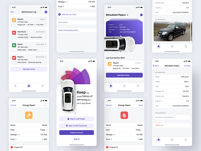 Car Maintenance auto b2c car app design ios ios app design native app swift ui ux