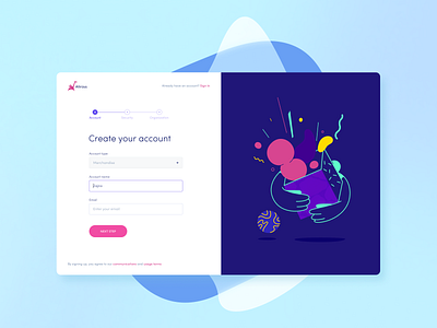 Login Form for Altrüus Gifting Platform bright colors design emotion emotional gift illustartion log in form login present product sign in sign up social vibrant zajno