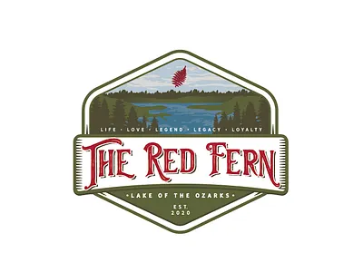 The Red Fern Brand brand branding design illustration illustrator logo texture type typography vector