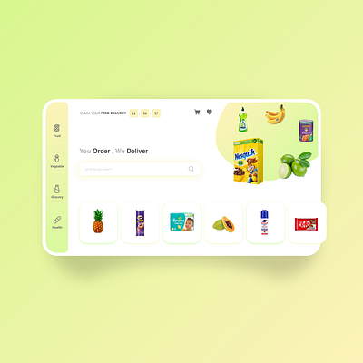 You Order , We Delive animation delivery design food groceries grocery landing page design order service shop ui