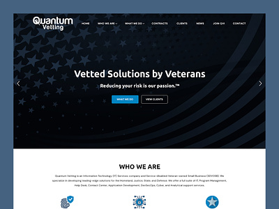 Quantum Vetting // Web Design it it service it service web design software software company web design technology technology service web design veteran