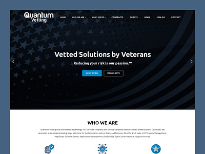 Quantum Vetting // Web Design it it service it service web design software software company web design technology technology service web design veteran