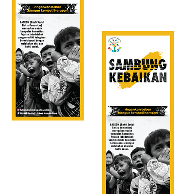 baksoslintaskomunitas banner design branding design flyer design illustrator