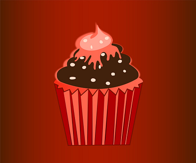 cupcake brown cartoon design designer food graphicdesign illustration illustrator shiny summer tasty