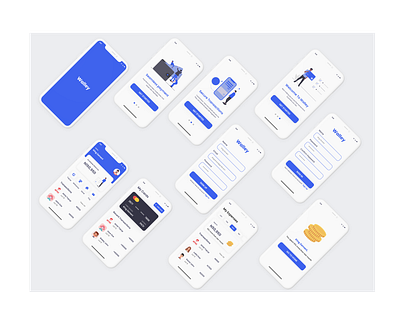 Wallet App app design typography ui ux vector