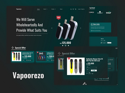 Vapoorezo UI landing page landing page design ui ui web ui website user interface user interface design user interface designer vapor vaporizer vapormax