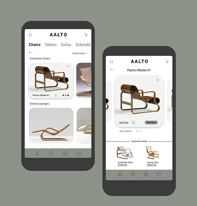 Alvar Aalto Conceptual App Design alvaraalto app design design minimal mobile design ui uidesign ux uxdesign