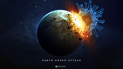 earth under covid attack covid 19 creative direction design earth photoshop art