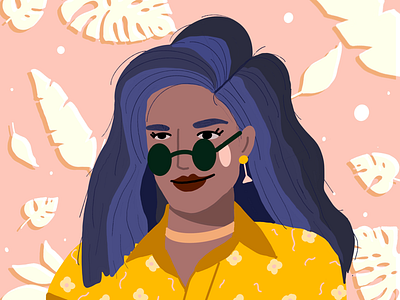 Tropical Vibes design drawing graphic design heyhaygoods illsutration illustration mountains person procreate