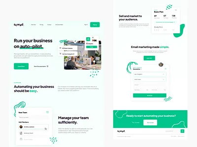 Scwad Landing Page branding landing page ui web app web design webdesign website website design