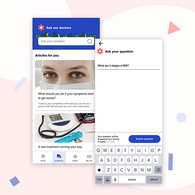 Medical information doctor doctor app healthcare medical medical app quetions ui ux