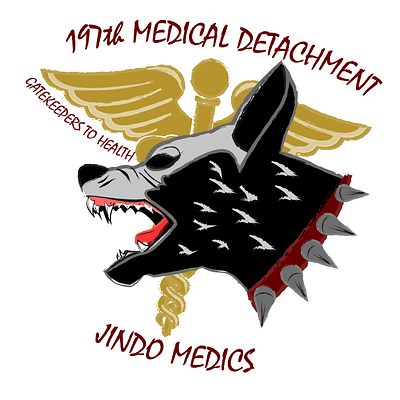 197th Medical Detachment "Jindo Medics" logo branding design graphic design illustration logo vector