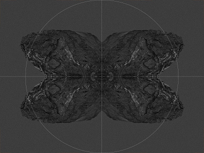 szenes coal experimental geometric design illustration mirroring rock visual exploration