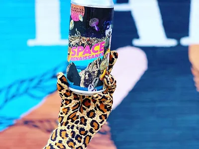 Space Renaissance IPA Beer Can Label beer beer art beer branding beer can beer can art beer can design beer can label beer design beer label beer label design beercan brewery can design collage craft beer digital collage drink label illustration label art psychedelic