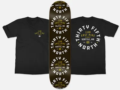 35th North 1100 E Pike St 35th north seattle simple skateboard sketch