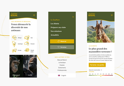 Zooparc de Beauval art direction design ui ui design ux web zoo