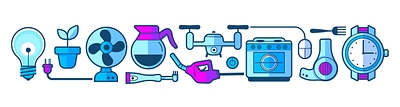 And Them Design Internet of Things branding design icons iconset illustration internet of things logo technology vector