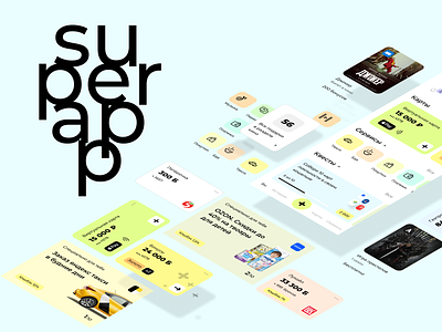 Super App. Concept app finance interface super app ui ux