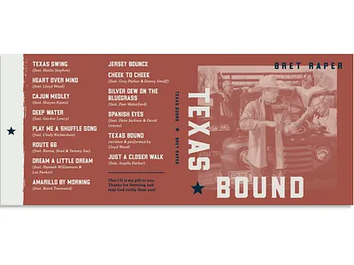 Texas Bound - CD Outside Jacket cd design design