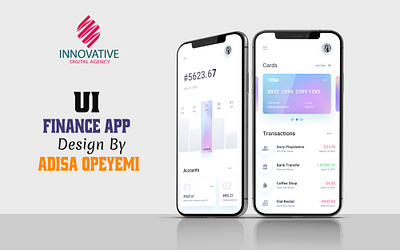 Finance Mobile App UI app design graphic graphic design illustration instagram post typography ui ux web