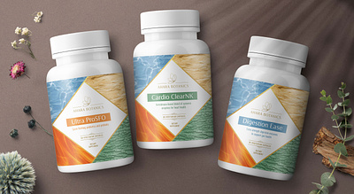Ahara Botanics - Ayurveda Wellness brand identity branding graphic design illustration logo design packaging design probiotic supplement
