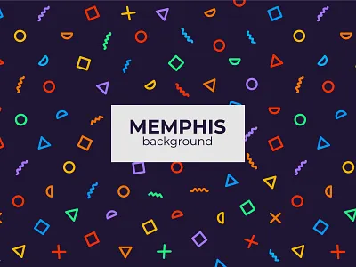 Memphis With Dark Background abstract background color colourful dark background darkbackground decorative dots free pattern geometric hipster line modern pattern point retro shapes triangle vector