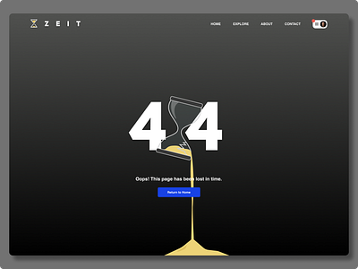 Time Travel 404 Error Page - Daily UI 008 008 404 404 page 404error branding brandon aristizabal dailyui design figma figmadesign timetravel ui ux vector zeit