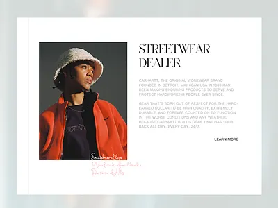 Carhartt branding carhartt design landing minimal ui ux valentin semes web webpage website