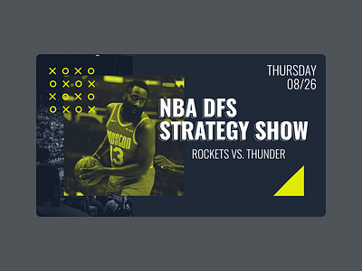 Livestream Thumbnail Design adobexd basketball dfs duotone graphic design nba thumbnail