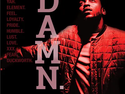 DAMN. Tour Promotional Poster poster design promotional design