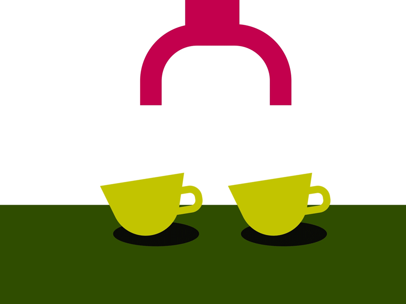 Monday espresso☕☕ amam animation cafe coffee cups espresso explainer flat design illustration monday motion graphics video