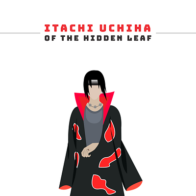 Itachi Uchiha adobe illustrator anime art art artwork design digital illustration graphicdesign illustration naruto vector