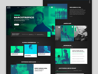 LOM Website black dark design green page ui web website